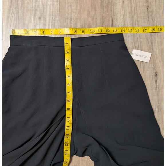 Vintage NWT Dress Barn Size 8 Pants Wide Leg  Black Chiffon Flowy Layered  USA - Picture 10 of 11